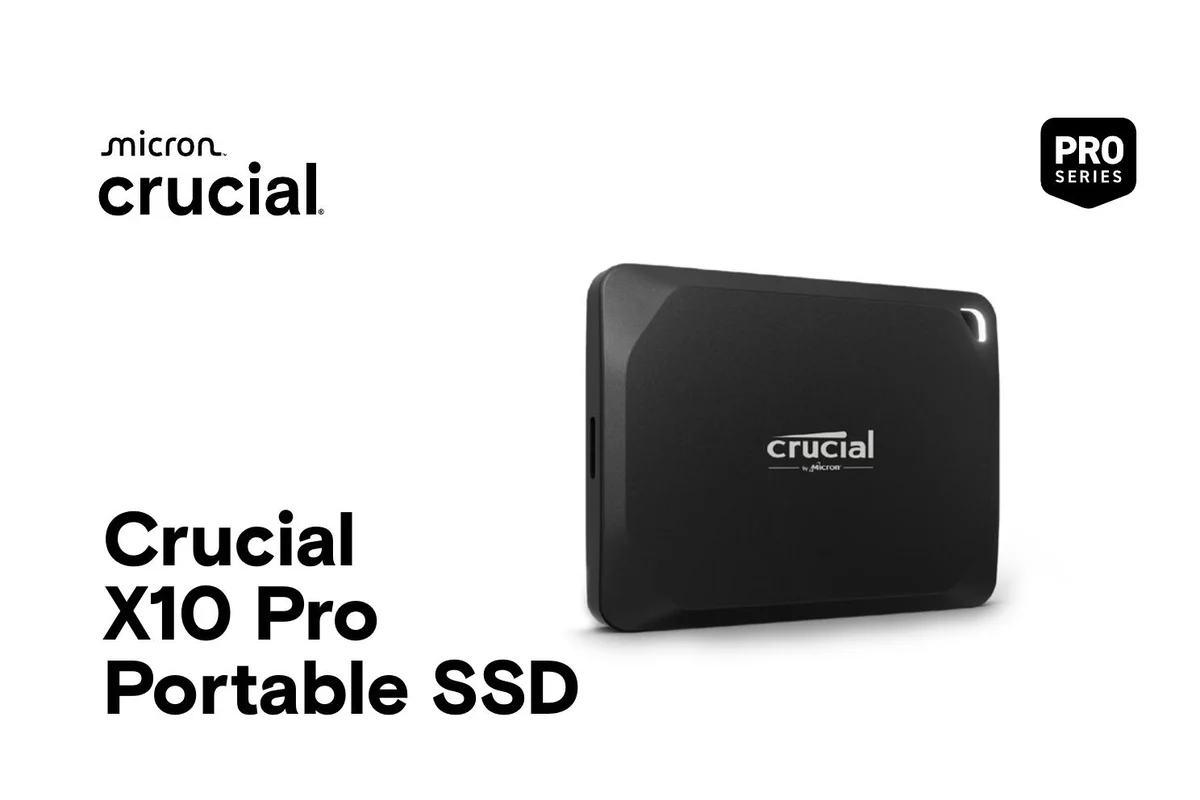 Crucial X10 Pro portable SSD shown in Micron's official product flyer